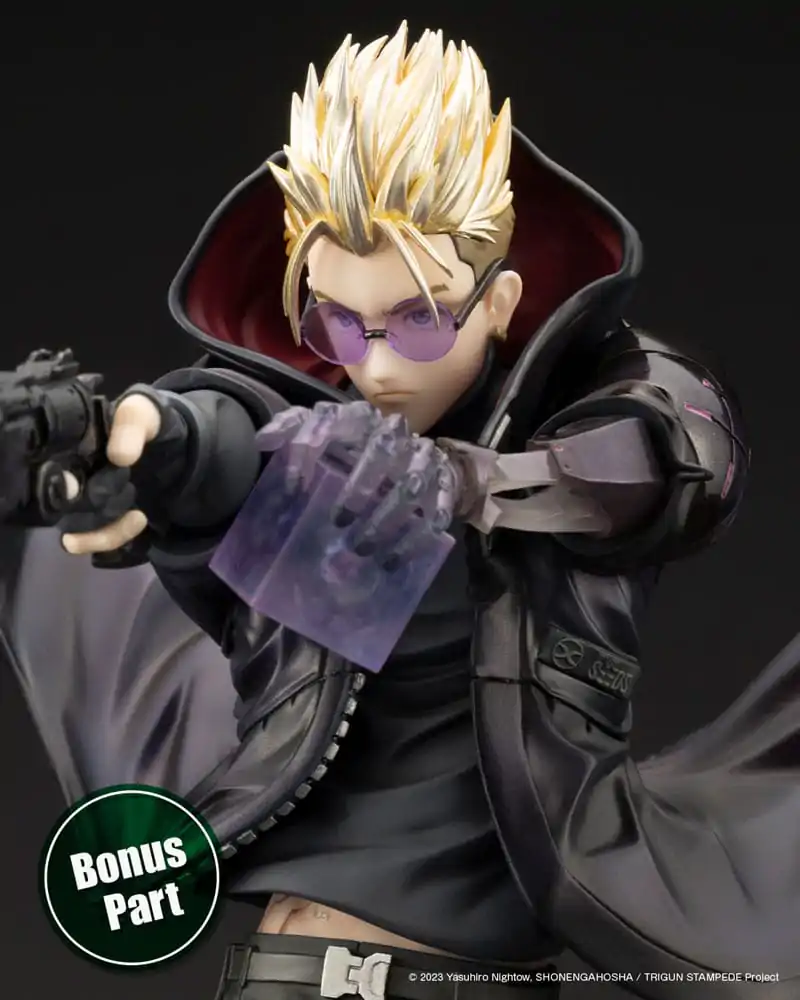 Trigun Stampede ARTFXJ Statue 1/8 Vash the Stampede The Gunman in Black Ver. 22 cm termékfotó