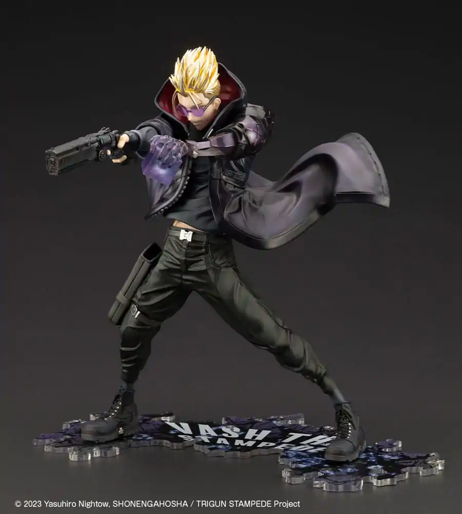 Trigun Stampede ARTFXJ Statue 1/8 Vash the Stampede The Gunman in Black Ver. 22 cm termékfotó