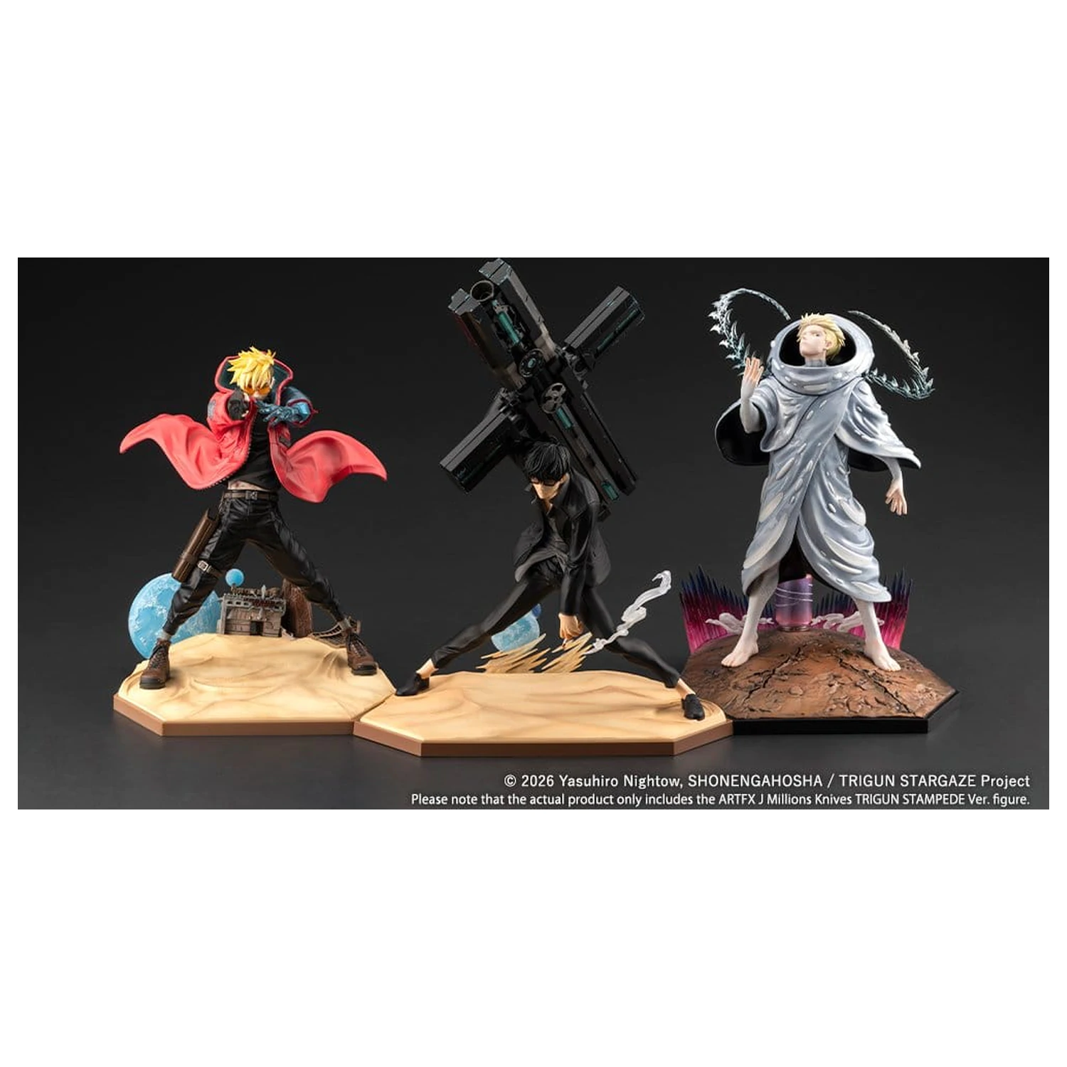 Trigun Stargaze ARTFXJ Statue 1/8 Millions Knives Trigun Stampede Ver. 24 cm      product photo