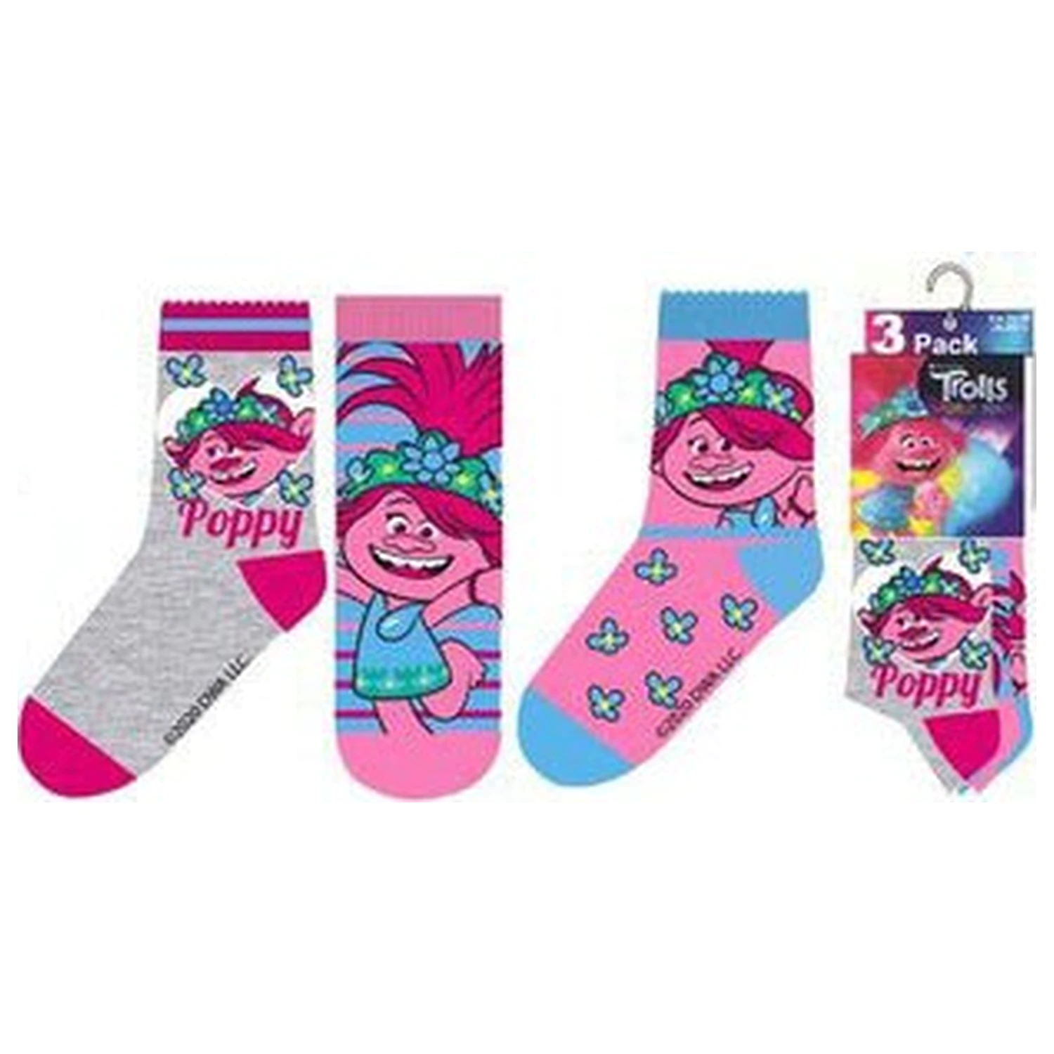 Trolls Poppy Smile Kids' Socks 31/34 product photo