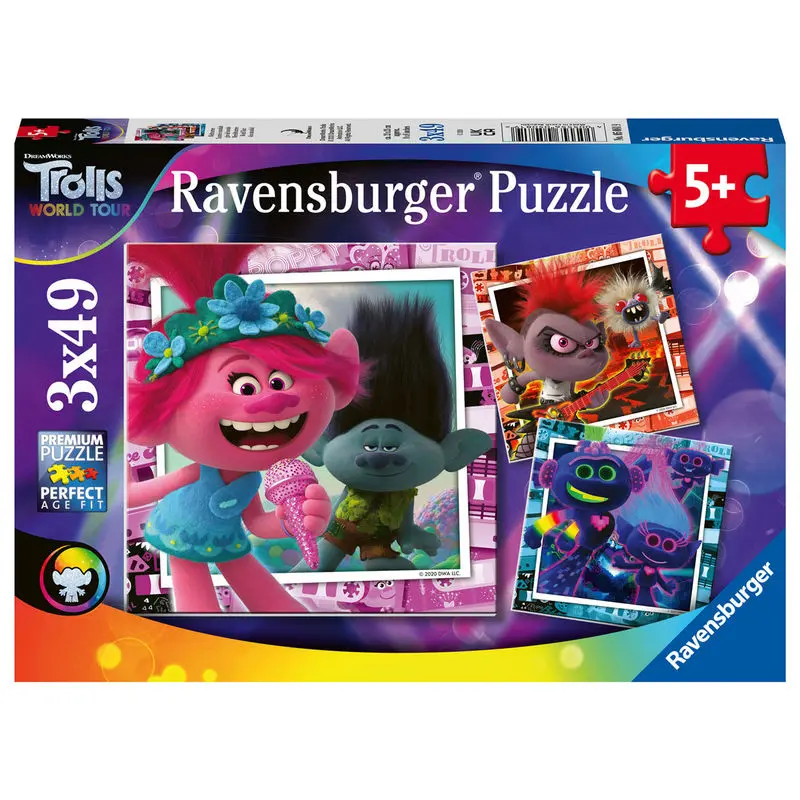 Trolls 2 puzzle 3x49pcs product photo