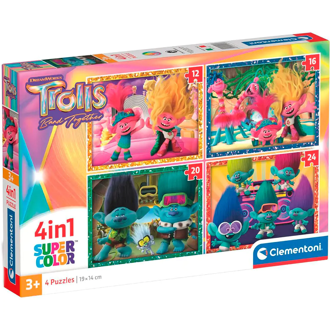 Trolls 3 puzzle 4 12-16-20-24pzs product photo