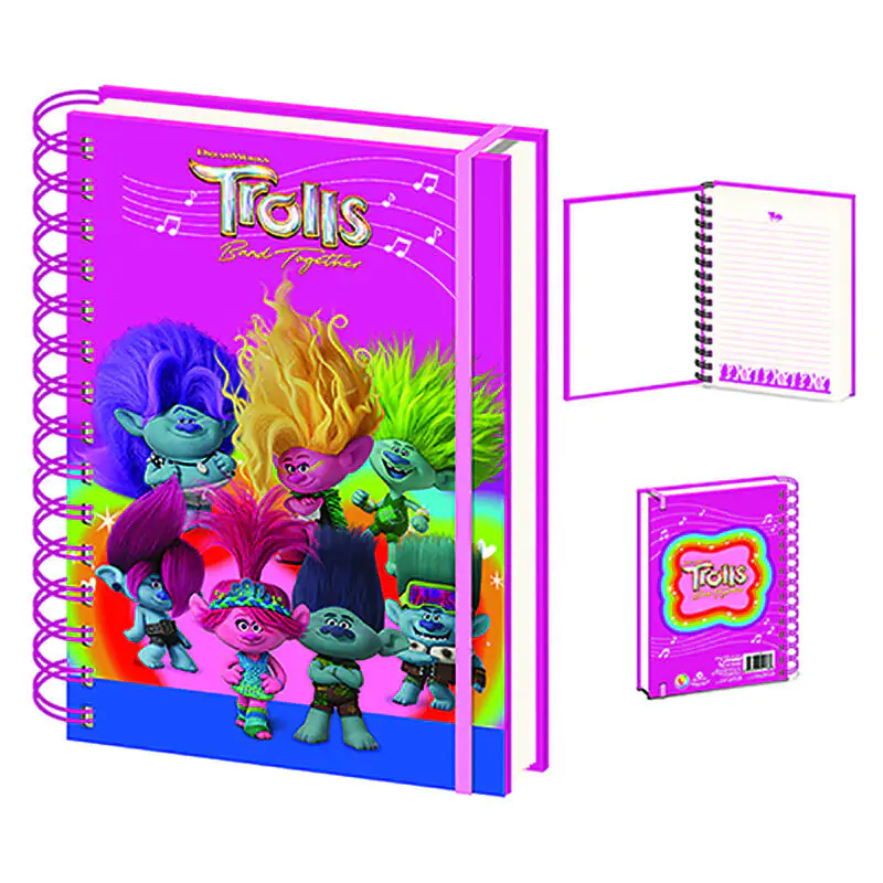 Trolls A5 lenticular notebook product photo