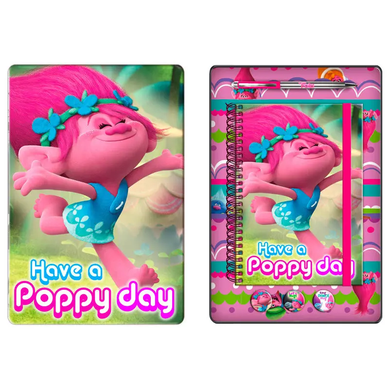 Trolls stationary set metallic box product photo
