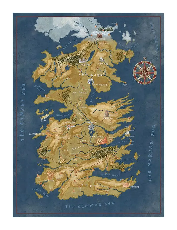 Game of Thrones Puzzle Cersei Lannister Westeros Map product photo