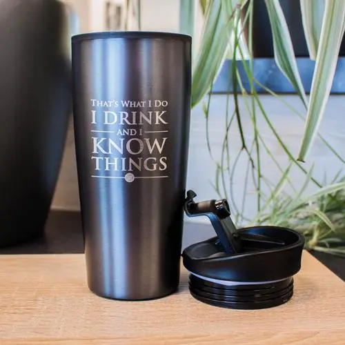 Game of Thrones  I Drink And I Know Things travel mug termékfotó