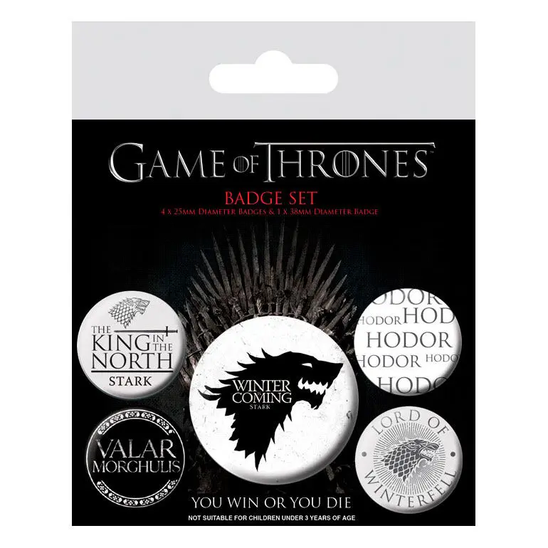 Game of Thrones Stark badge pack product photo