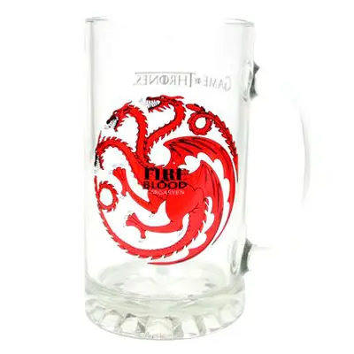 Game of Thrones Targaryen Fire and Blood glass mug product photo