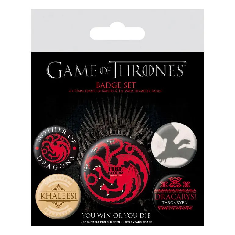 Game of Thrones Targaryen badge pack product photo
