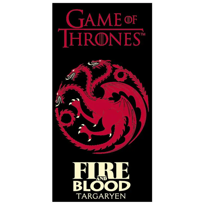 Game of Thrones Fire and Blood Targaryen cotton beach towel product photo
