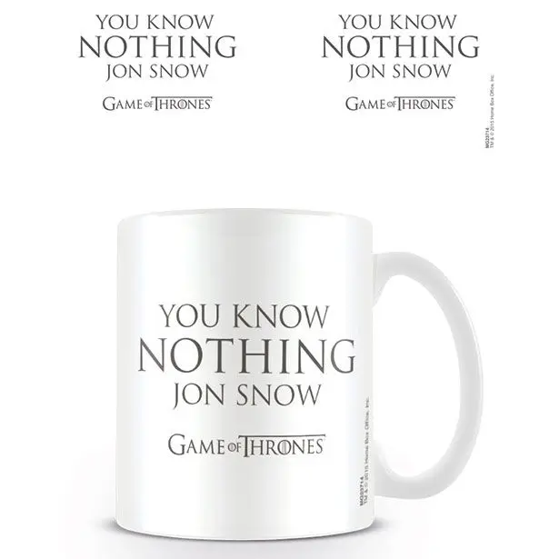 Game of Thrones Mug You Know Nothing Jon Snow product photo