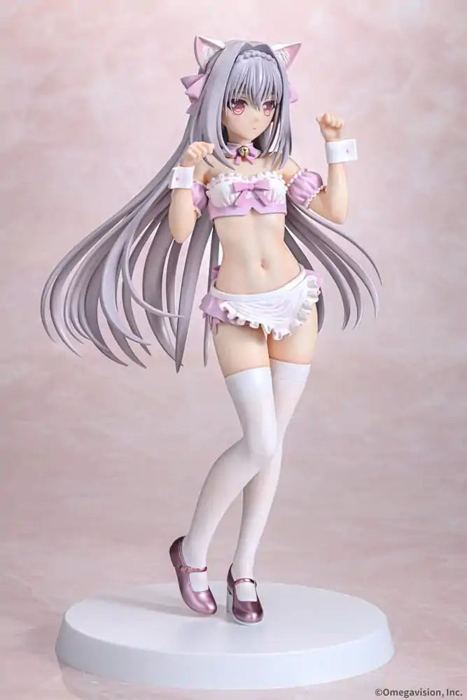 Tsuki ni Yorisou Otome no Sahou PVC Statue 1/6 Luna Sakurakouji Cat Maid Sakura Color Ver. 26 cm termékfotó