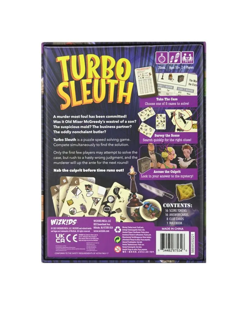 Turbo Sleuth Board Game *English Version* product photo