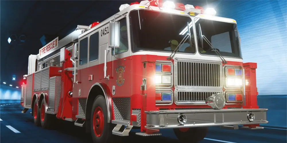 Fire Truck Bath Towel, Beach Towel 70*140cm product photo
