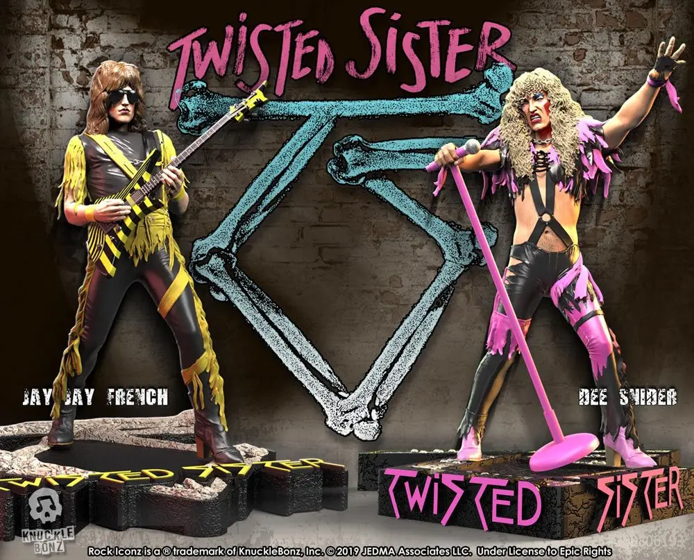 Twisted Sister Rock Iconz Statue 2-Pack Dee Snider &amp; Jay Jay French Limited Edition 22 cm product photo