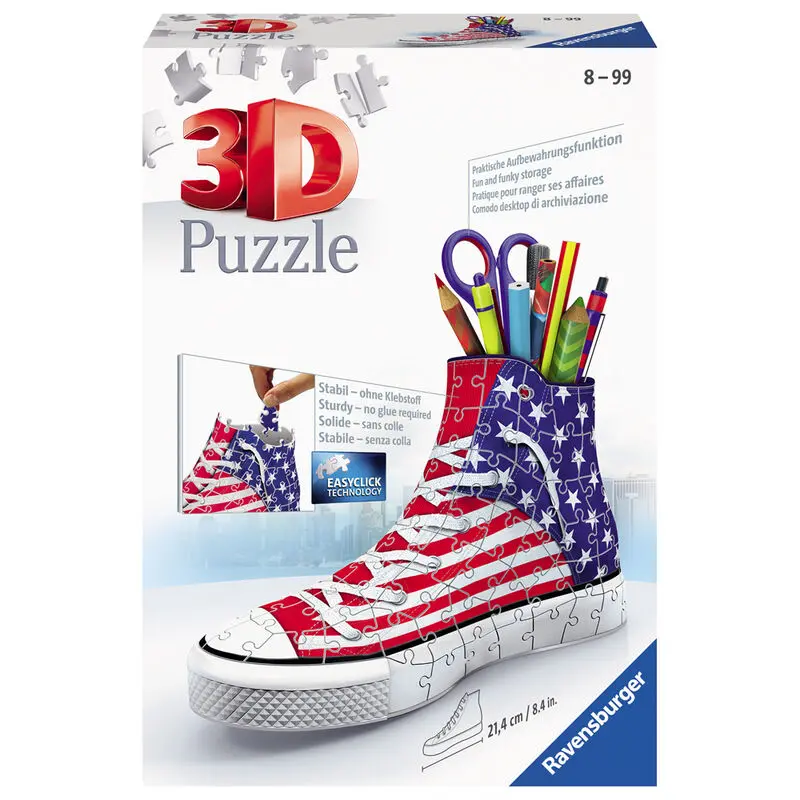 U.S.A 3D Sneaker puzzle pencil case 108pcs product photo