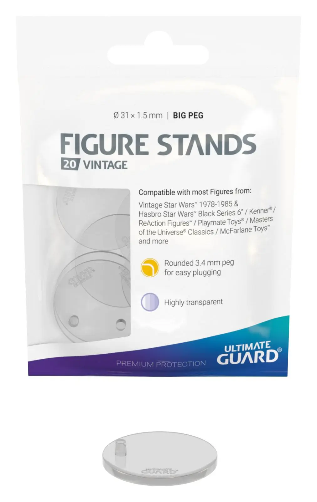 Ultimate Guard Figure Stands Big Peg Vintage (20 pieces) product photo