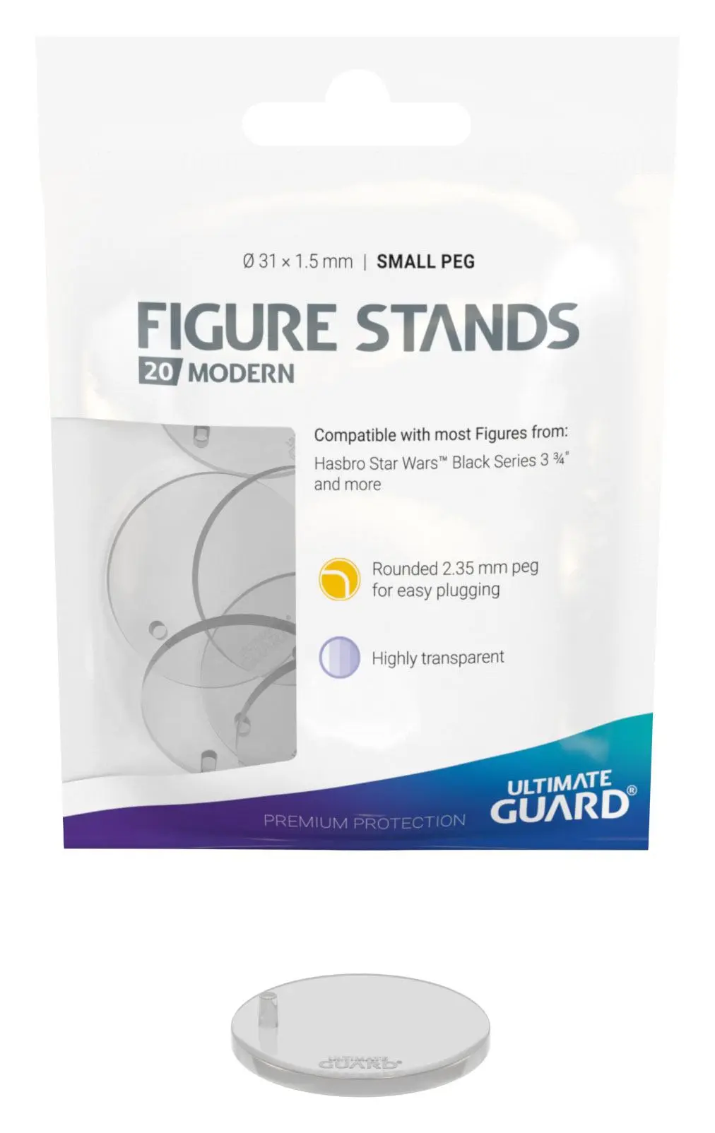 Ultimate Guard Figure Stands Small Peg Modern (20 pieces) product photo