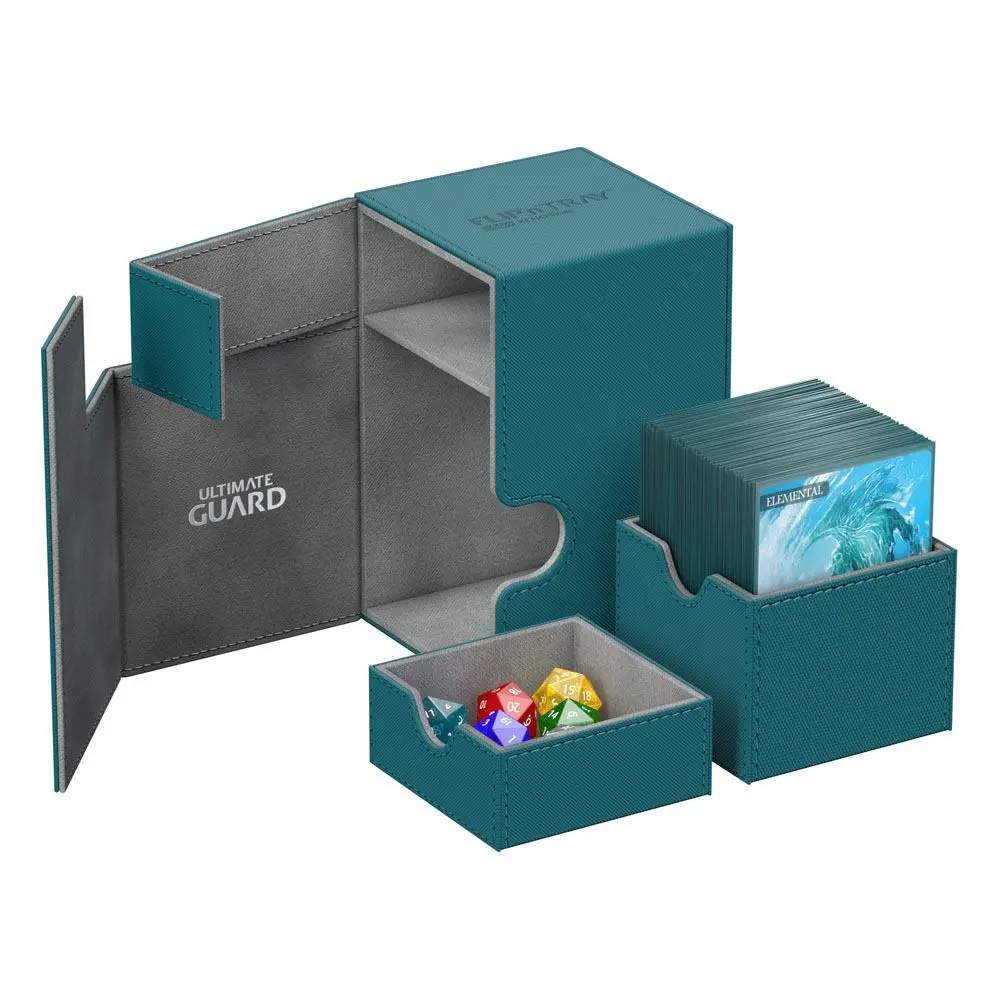 Ultimate Guard Flip´n´Tray  Deck Case 100+ Standard Size XenoSkin Petrol Blue product photo