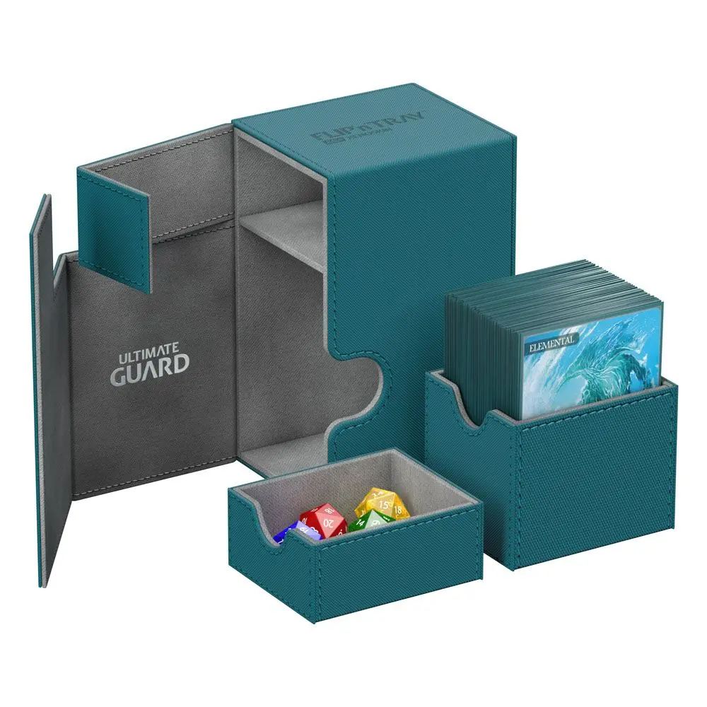 Ultimate Guard Flip´n´Tray  Deck Case 80+ Standard Size XenoSkin Petrol Blue product photo