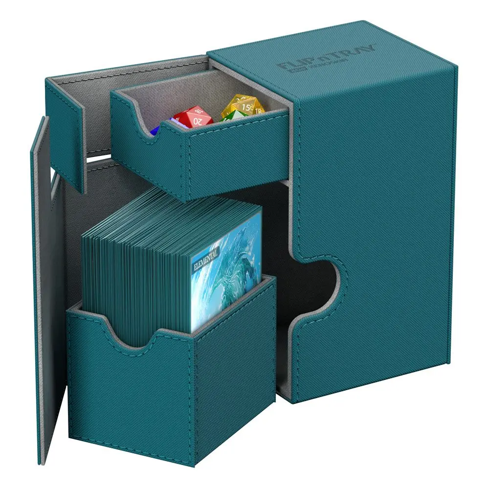 Ultimate Guard Flip´n´Tray  Deck Case 80+ Standard Size XenoSkin Petrol Blue product photo