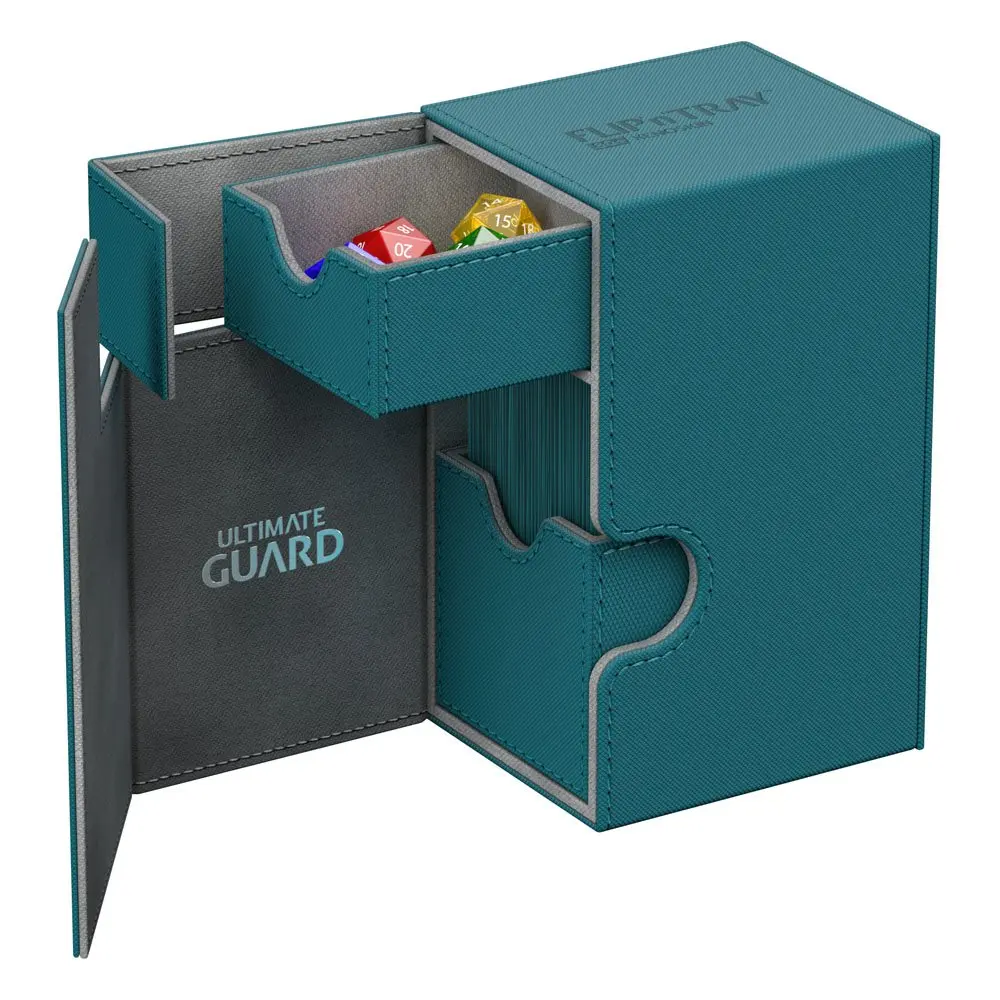 Ultimate Guard Flip´n´Tray  Deck Case 80+ Standard Size XenoSkin Petrol Blue product photo