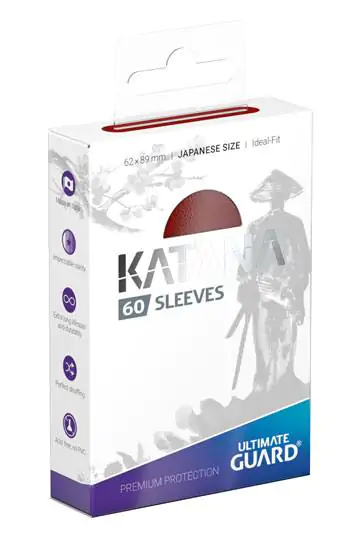 Ultimate Guard Katana Sleeves Japanese Size - Red product photo