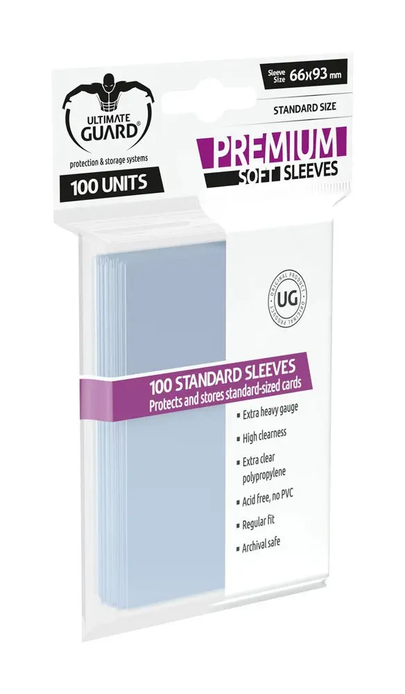 Ultimate Guard Premium Soft Sleeves Standard Size Transparent (100) product photo