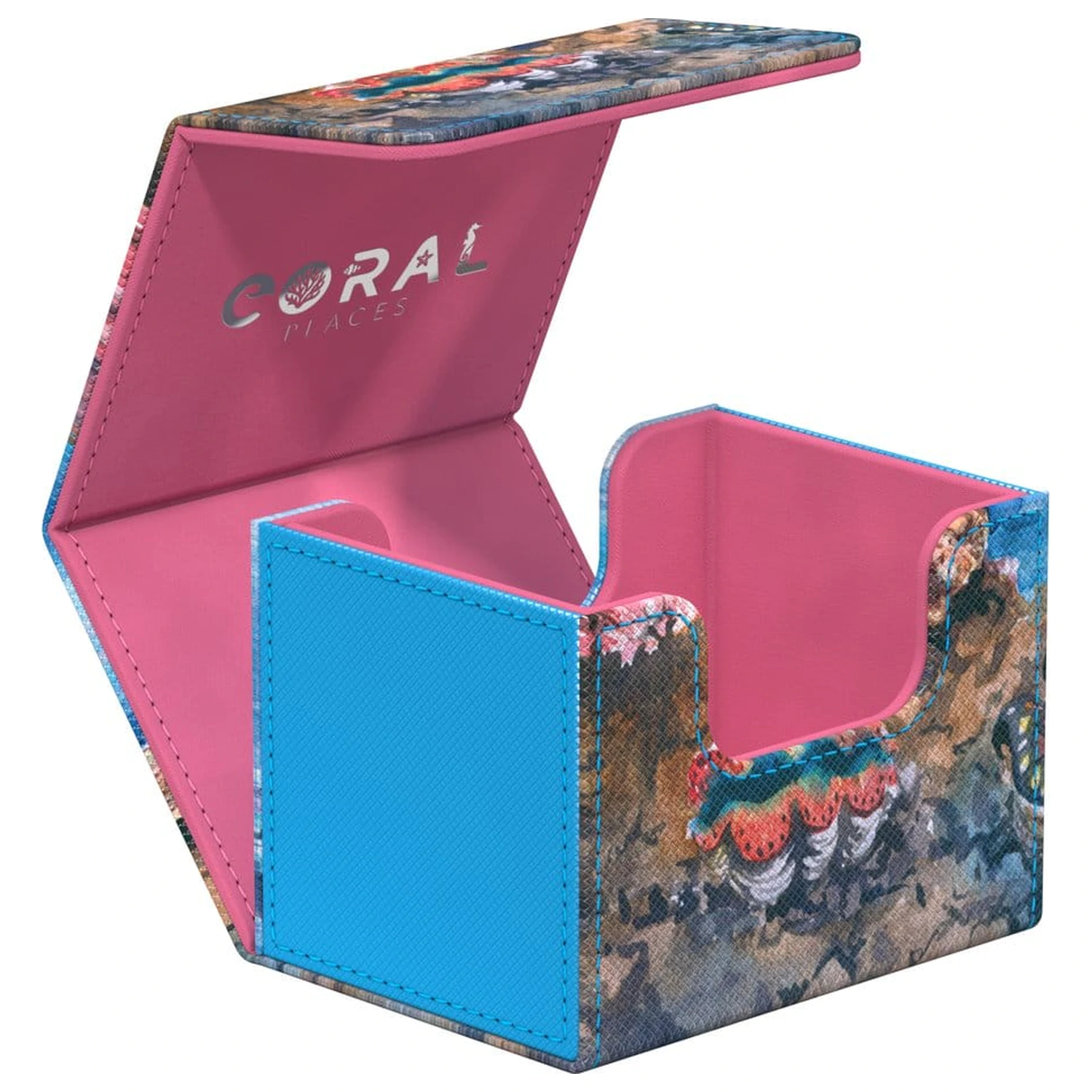 Ultimate Guard Sidewinder 100+ Xenoskin "Coral Places" - Seablue Hush product photo