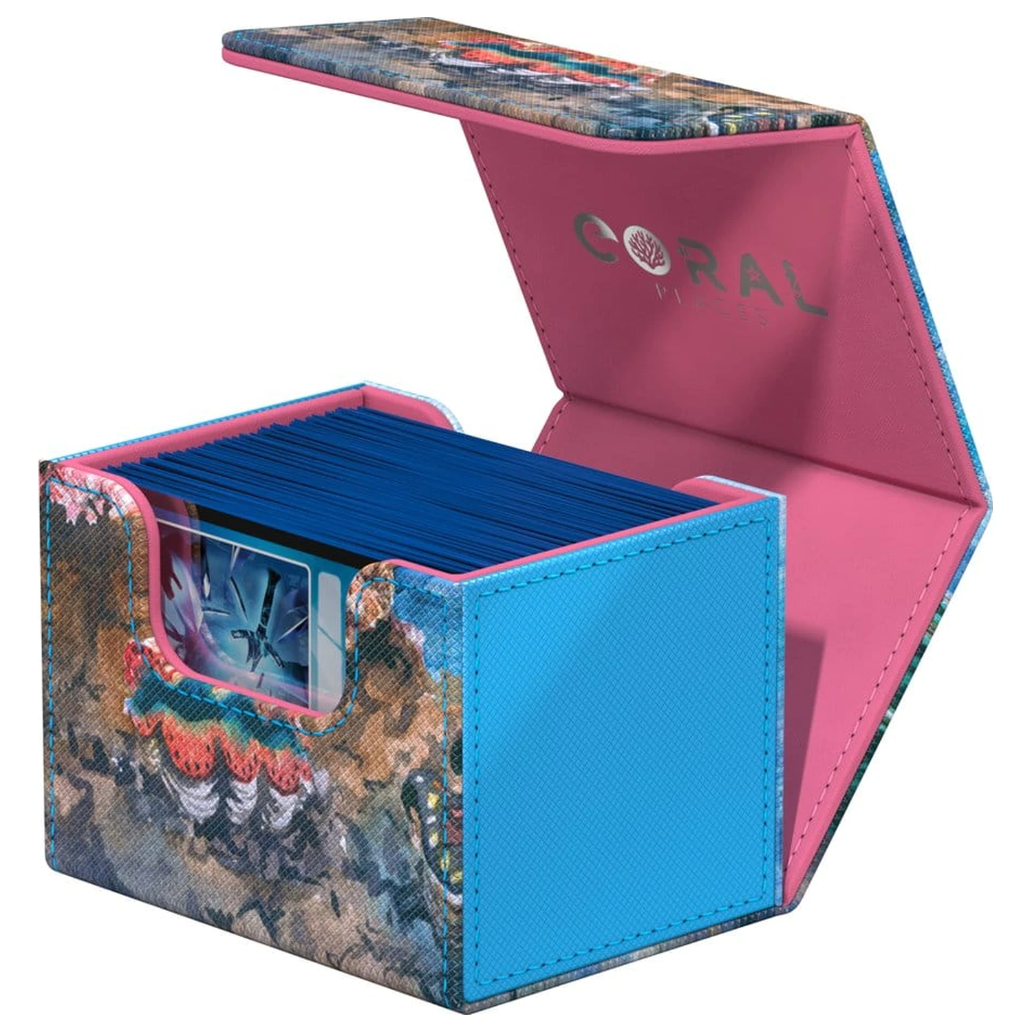 Ultimate Guard Sidewinder 100+ Xenoskin "Coral Places" - Seablue Hush product photo