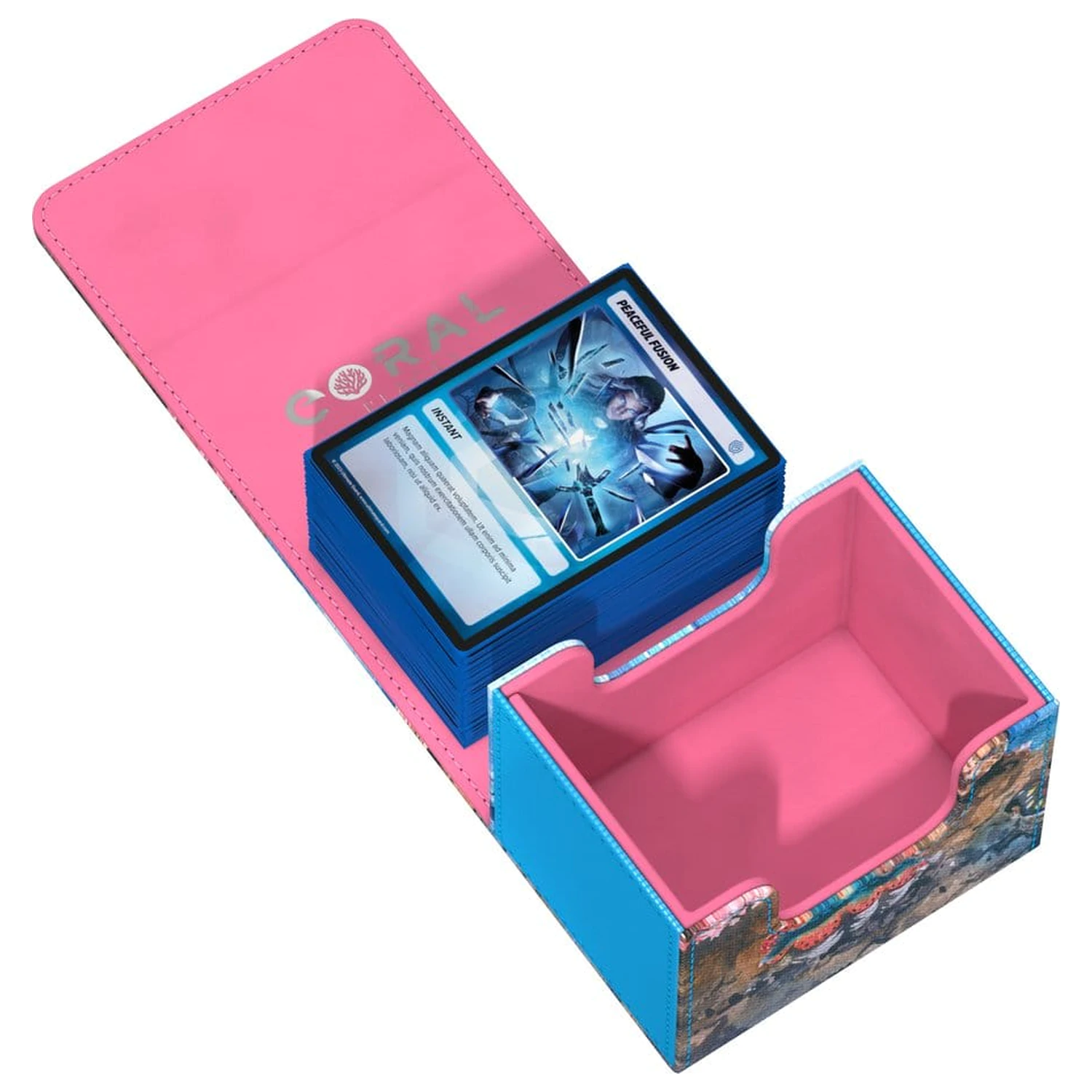 Ultimate Guard Sidewinder 100+ Xenoskin "Coral Places" - Seablue Hush product photo