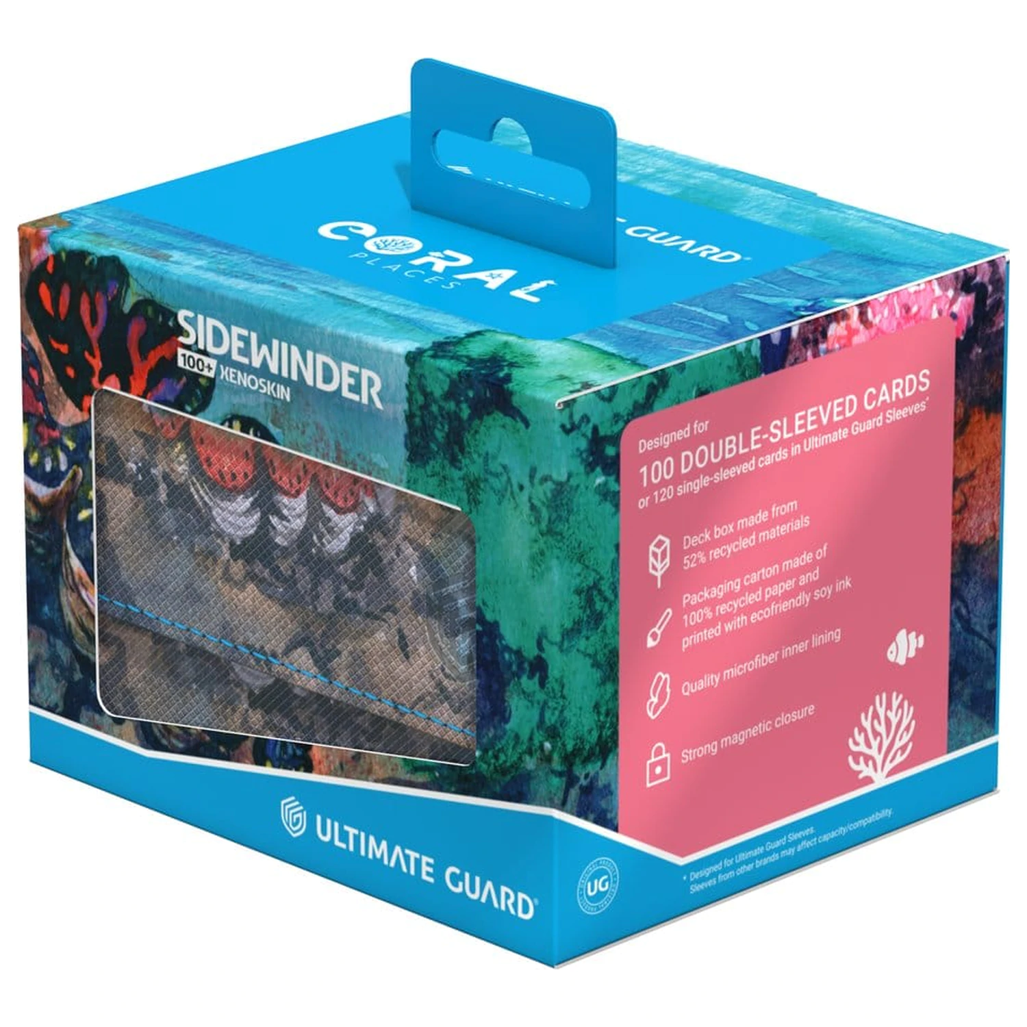Ultimate Guard Sidewinder 100+ Xenoskin "Coral Places" - Seablue Hush product photo