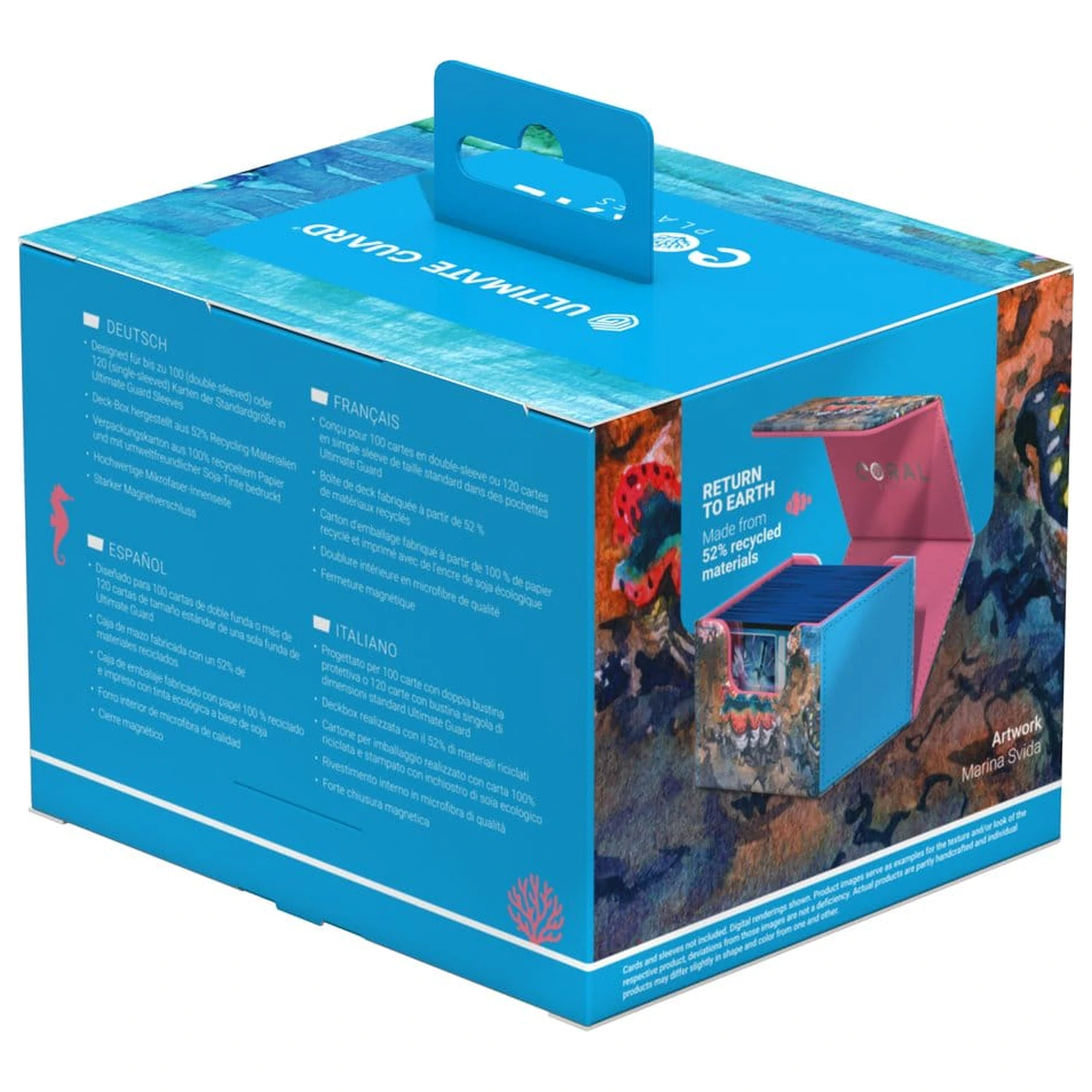 Ultimate Guard Sidewinder 100+ Xenoskin "Coral Places" - Seablue Hush product photo