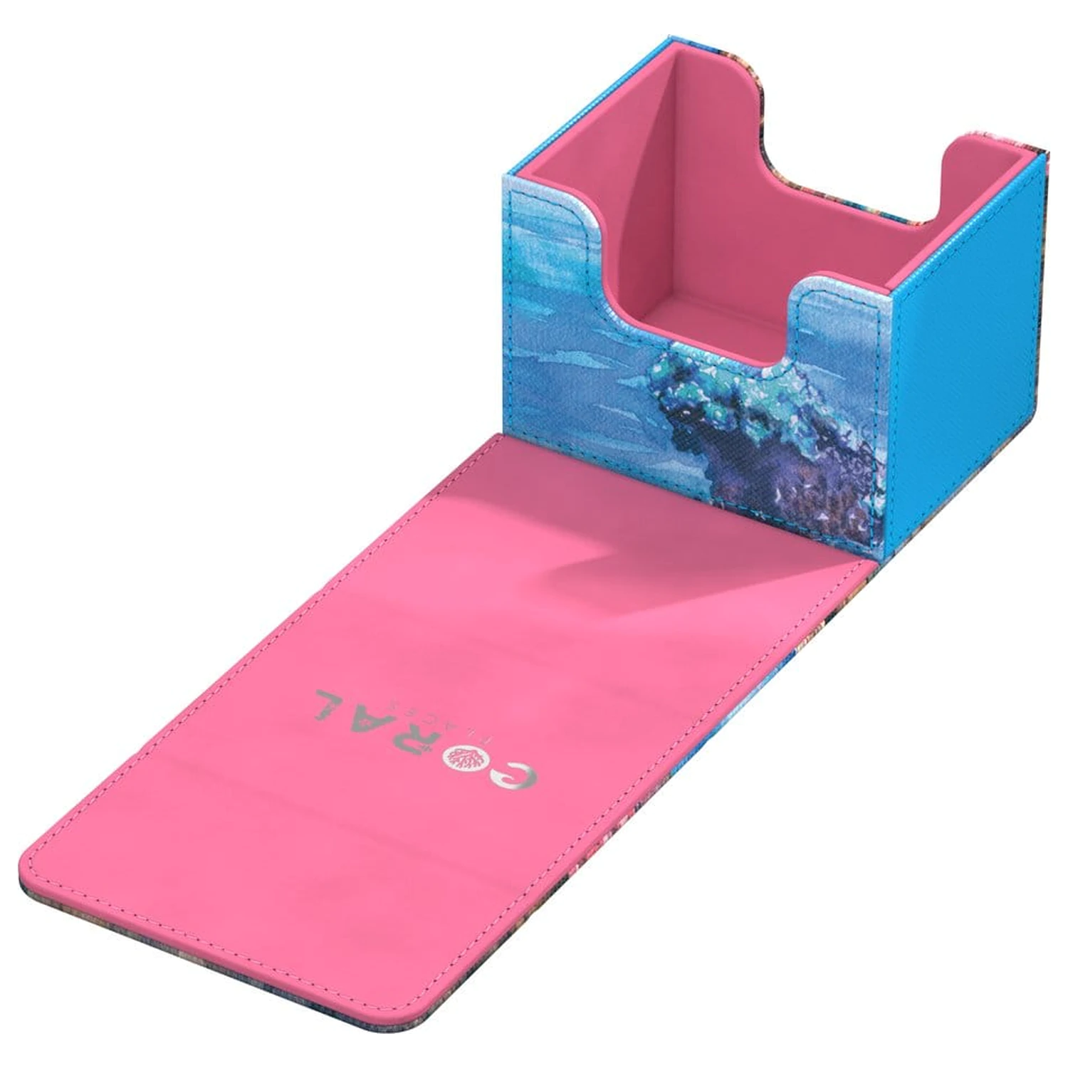 Ultimate Guard Sidewinder 100+ Xenoskin "Coral Places" - Seablue Hush product photo