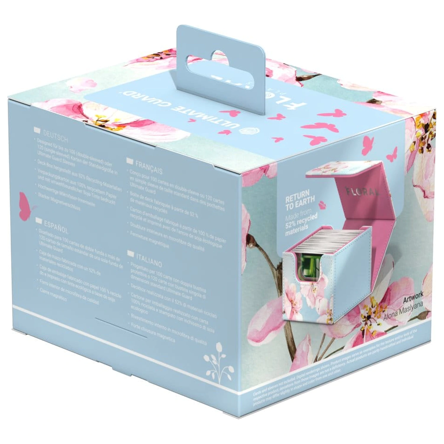 Ultimate Guard Sidewinder 100+ Xenoskin "Floral Places" - Cherry Blossom product photo