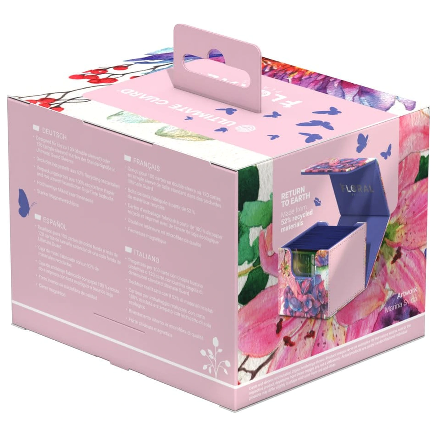 Ultimate Guard Sidewinder 100+ Xenoskin "Floral Places" - Lotus Bloom product photo