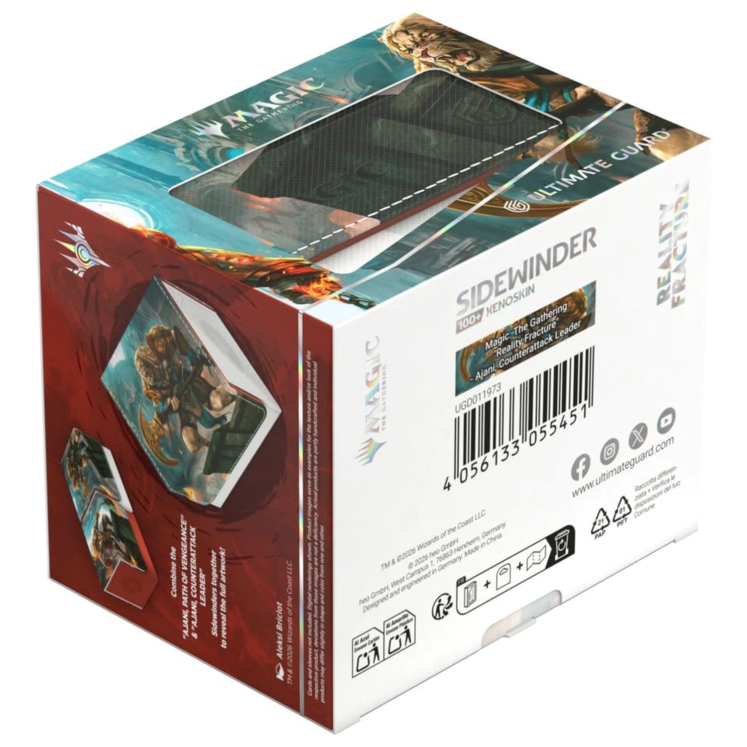 Ultimate Guard Sidewinder 100+ Xenoskin Magic: The Gathering "Reality Fracture" - Ajani, Counterattack Leader product photo