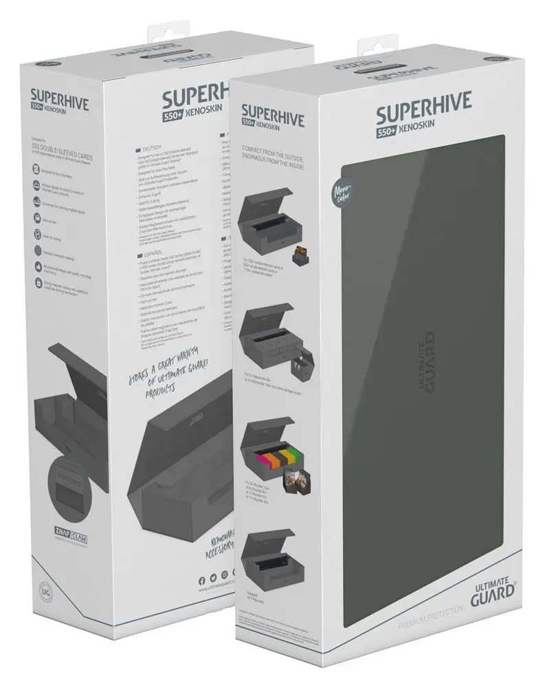 Ultimate Guard Superhive 550+ XenoSkin Monocolor Grey termékfotó