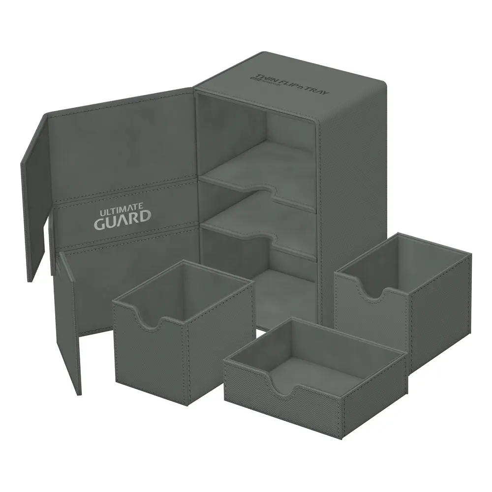 Ultimate Guard Twin Flip`n`Tray 160+ XenoSkin Monocolor Grey product photo