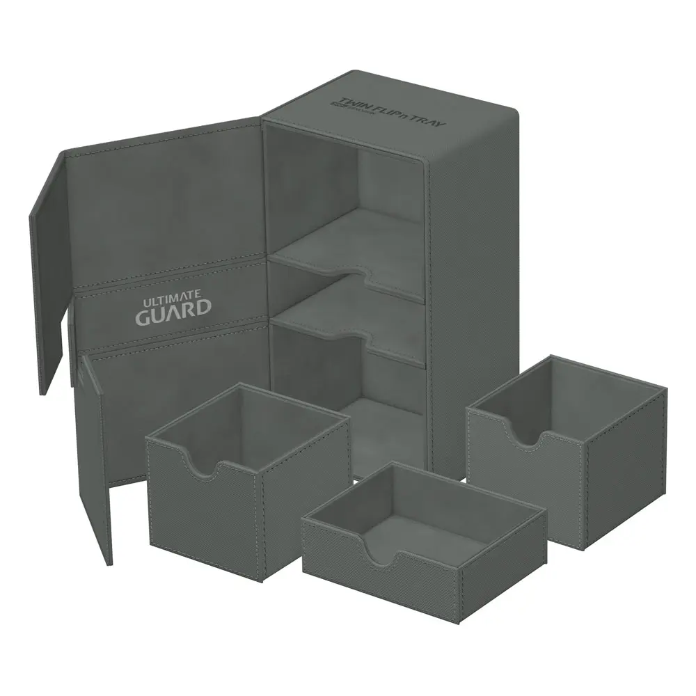 Ultimate Guard Twin Flip`n`Tray 200+ XenoSkin Monocolor Grey termékfotó