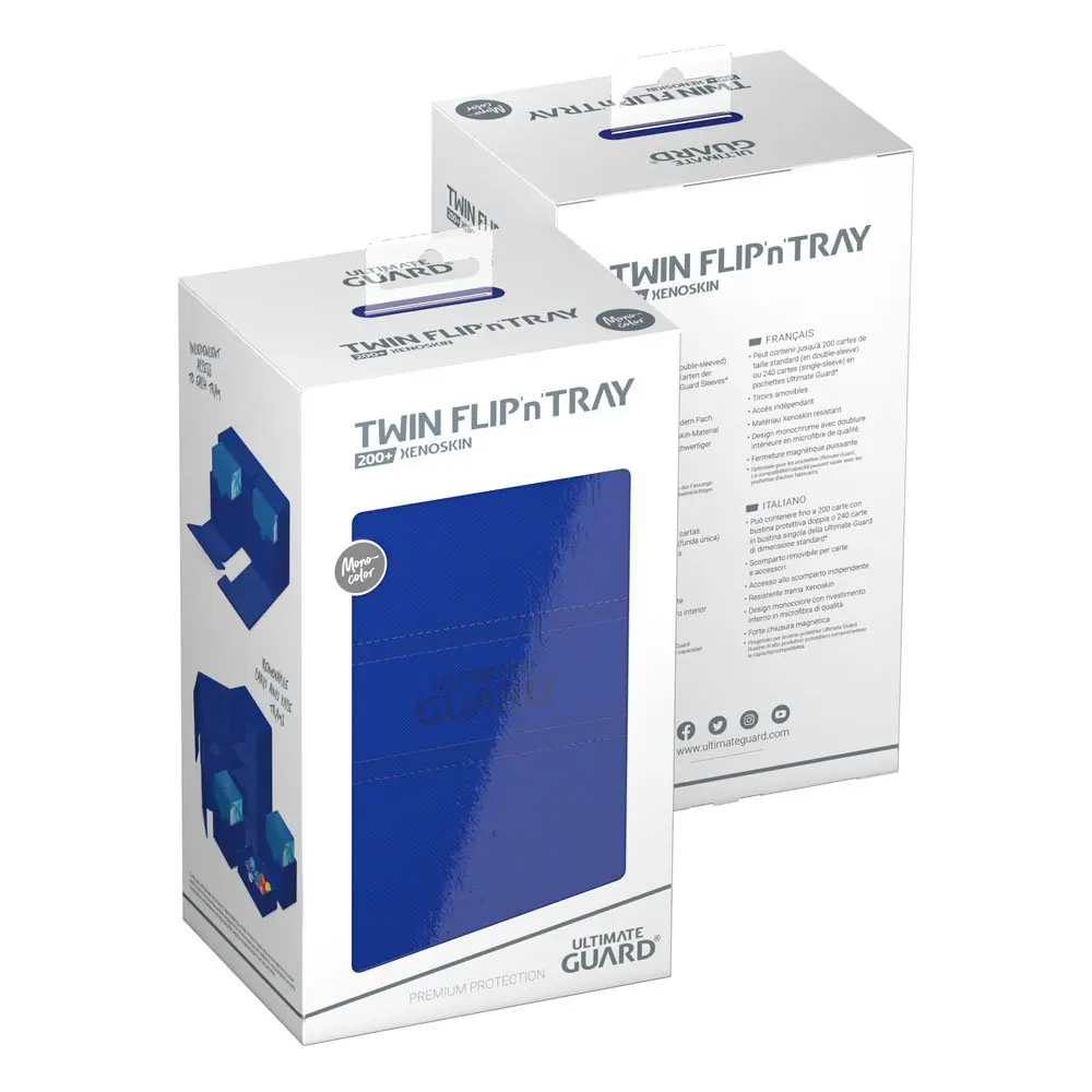 Ultimate Guard Twin Flip`n`Tray 200+ XenoSkin Monocolor Blue product photo