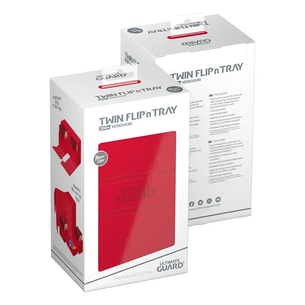 Ultimate Guard Twin Flip`n`Tray 200+ XenoSkin Monocolor Red product photo