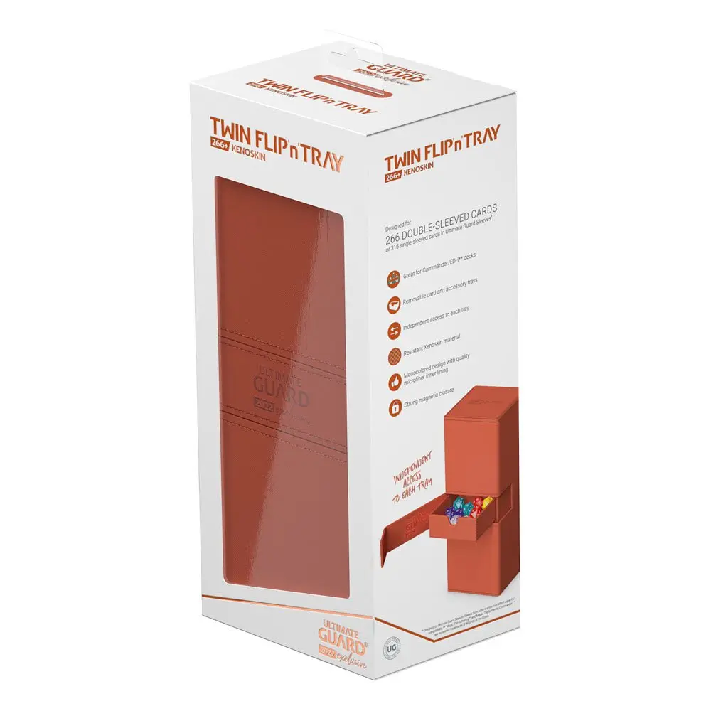 Ultimate Guard Twin Flip`n`Tray 266+ Xenoskin 2022 Exclusive Dark Orange product photo