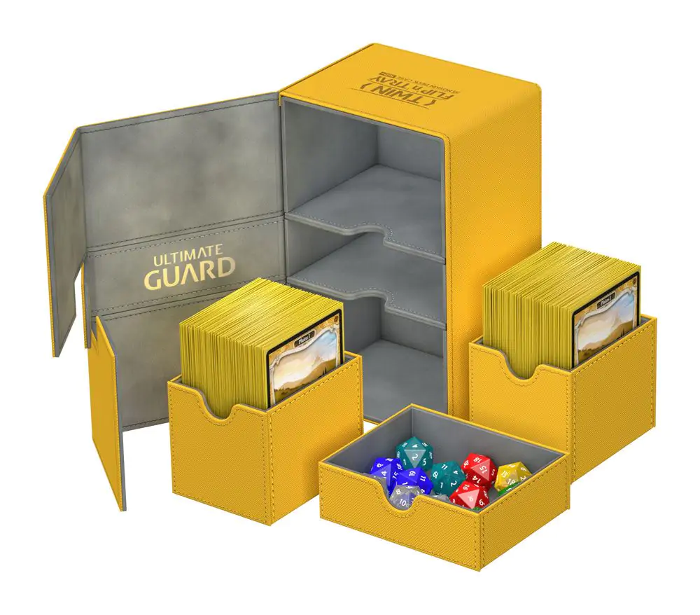 Ultimate Guard Twin Flip´n´Tray  Deck Case 160+ Standard Size XenoSkin Amber product photo