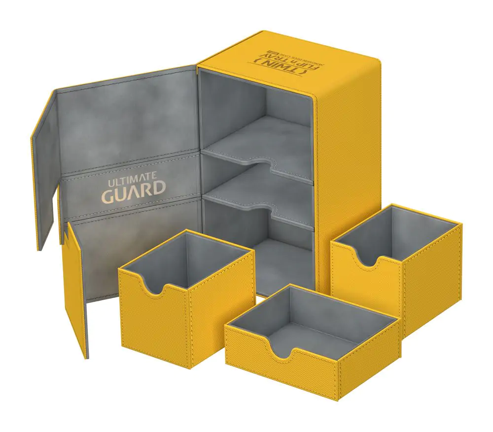 Ultimate Guard Twin Flip´n´Tray  Deck Case 160+ Standard Size XenoSkin Amber product photo