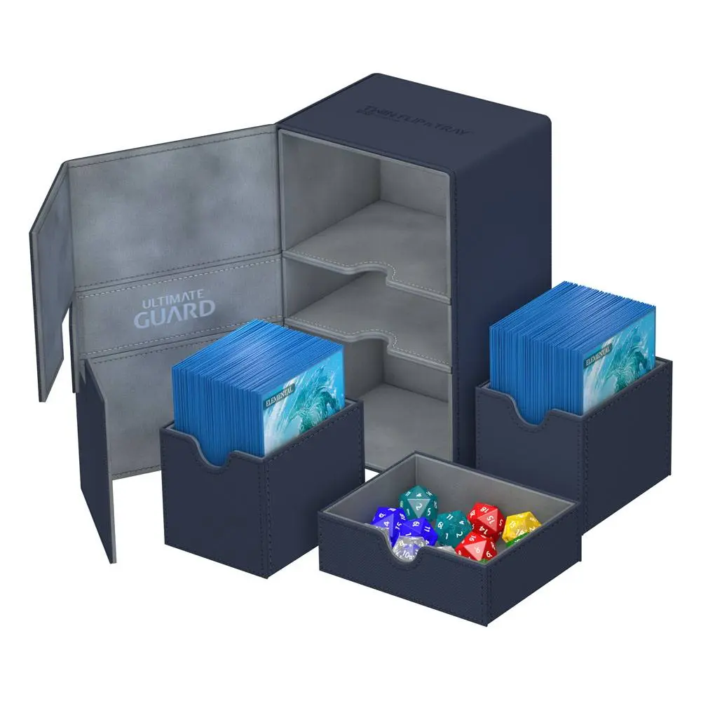 Ultimate Guard Twin Flip´n´Tray  Deck Case 160+ Standard Size XenoSkin Blue product photo