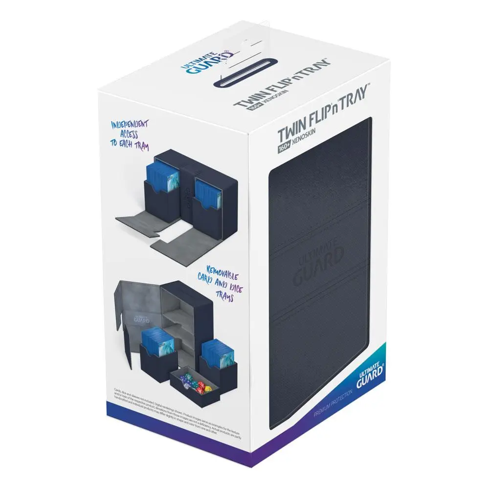 Ultimate Guard Twin Flip´n´Tray  Deck Case 160+ Standard Size XenoSkin Blue product photo