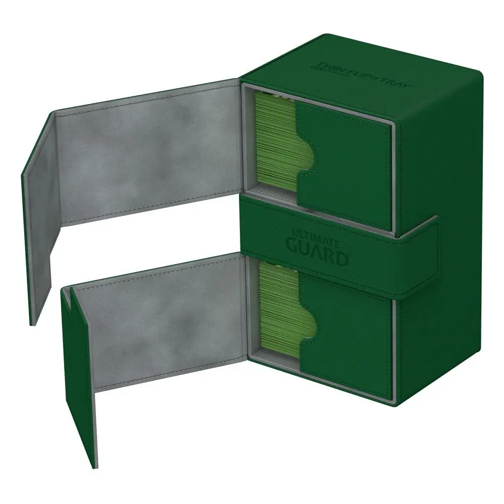 Ultimate Guard Twin Flip´n´Tray  Deck Case 160+ Standard Size XenoSkin Green product photo