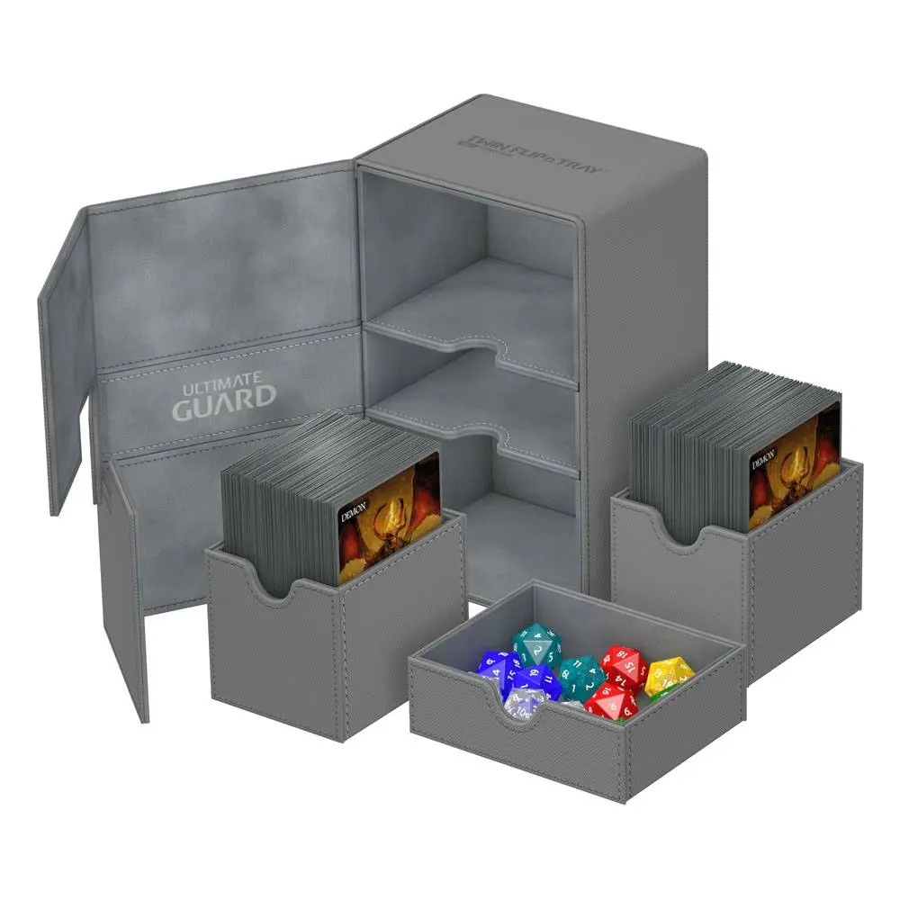 Ultimate Guard Twin Flip´n´Tray  Deck Case 160+ Standard Size XenoSkin Grey product photo