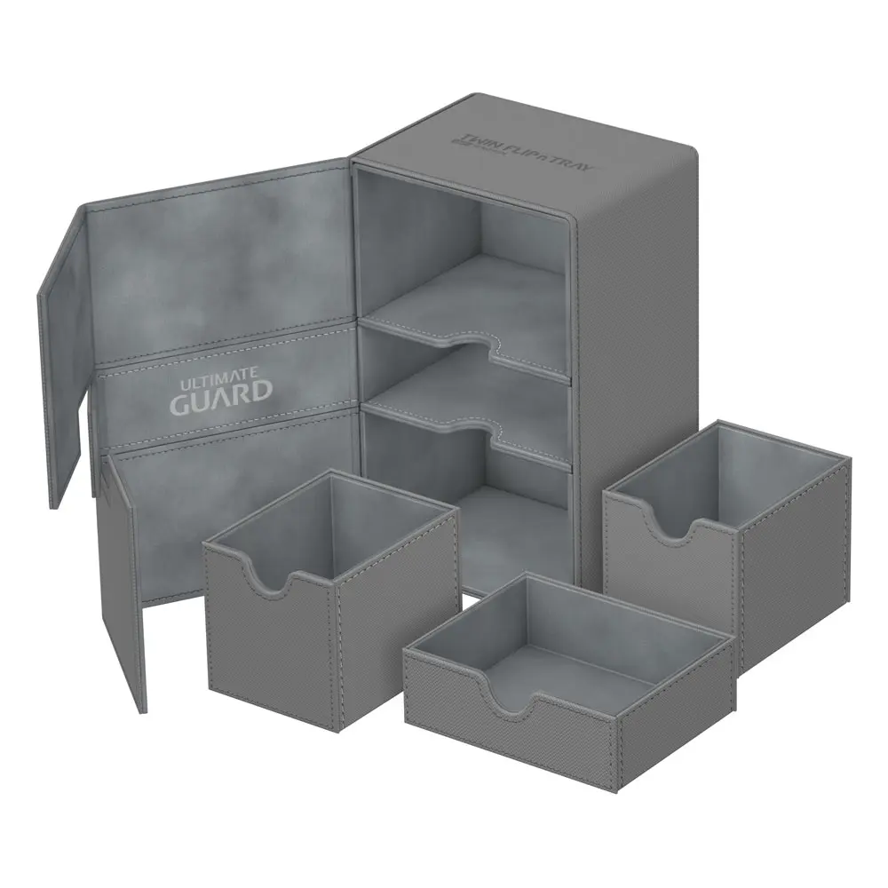 Ultimate Guard Twin Flip´n´Tray  Deck Case 160+ Standard Size XenoSkin Grey product photo